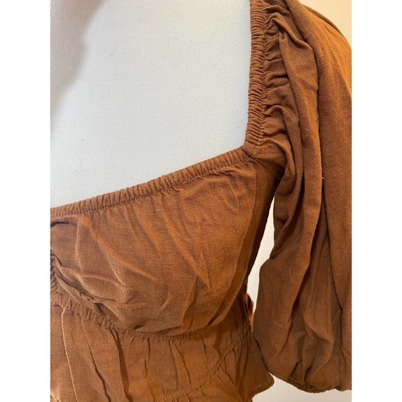 Boho Top Puff Sleeved NWT! - Picture 6 of 10